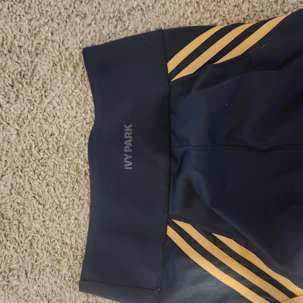 Ivy Park Black and Gold Leggings